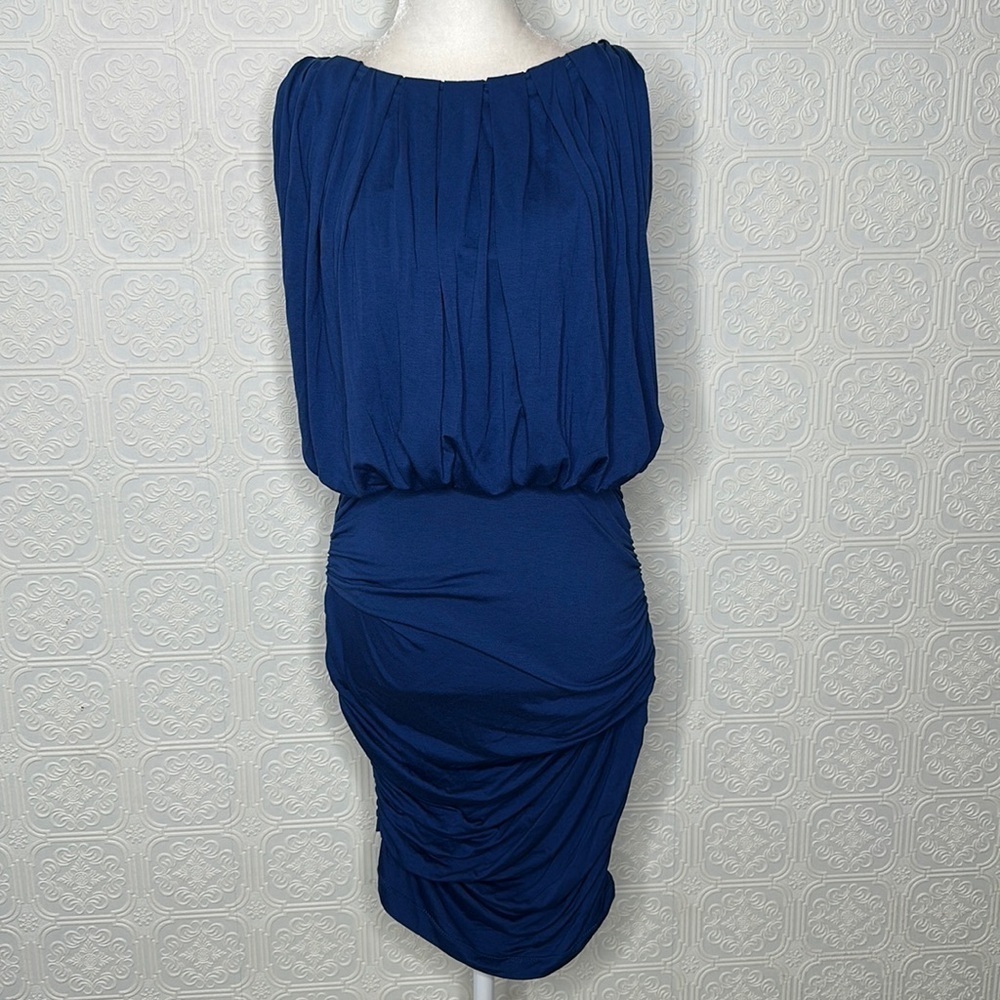 M.S.S.P Max Studio Speciality Product | Deep Blue Sleeveless Bodycon Dre…